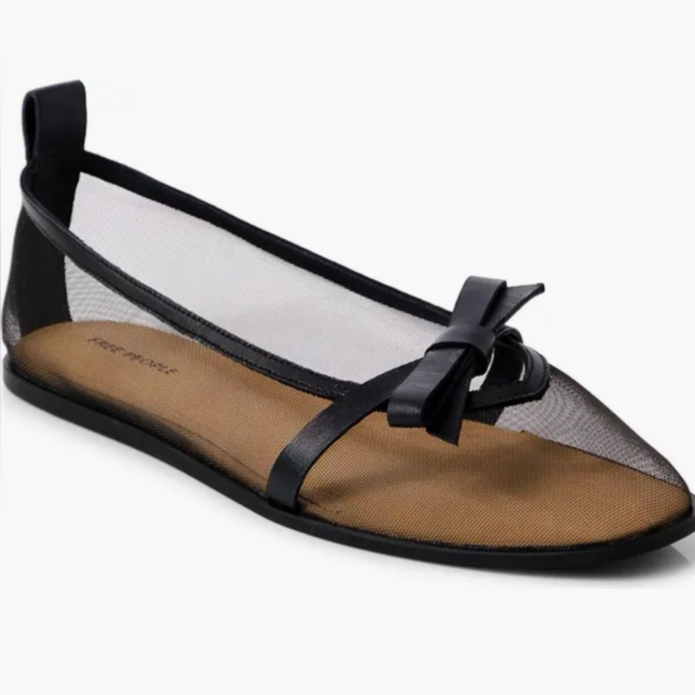 Free People Black Mesh Ballet Flats - NWT